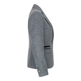 Blazer gris de corte entallado para mujer