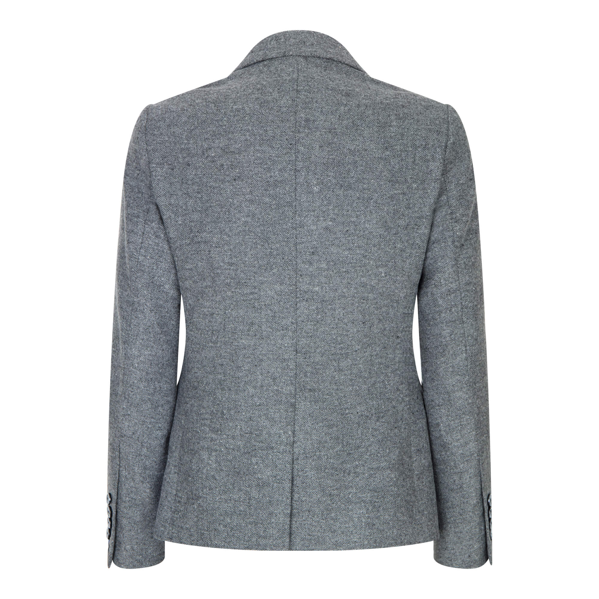 Blazer gris de corte entallado para mujer