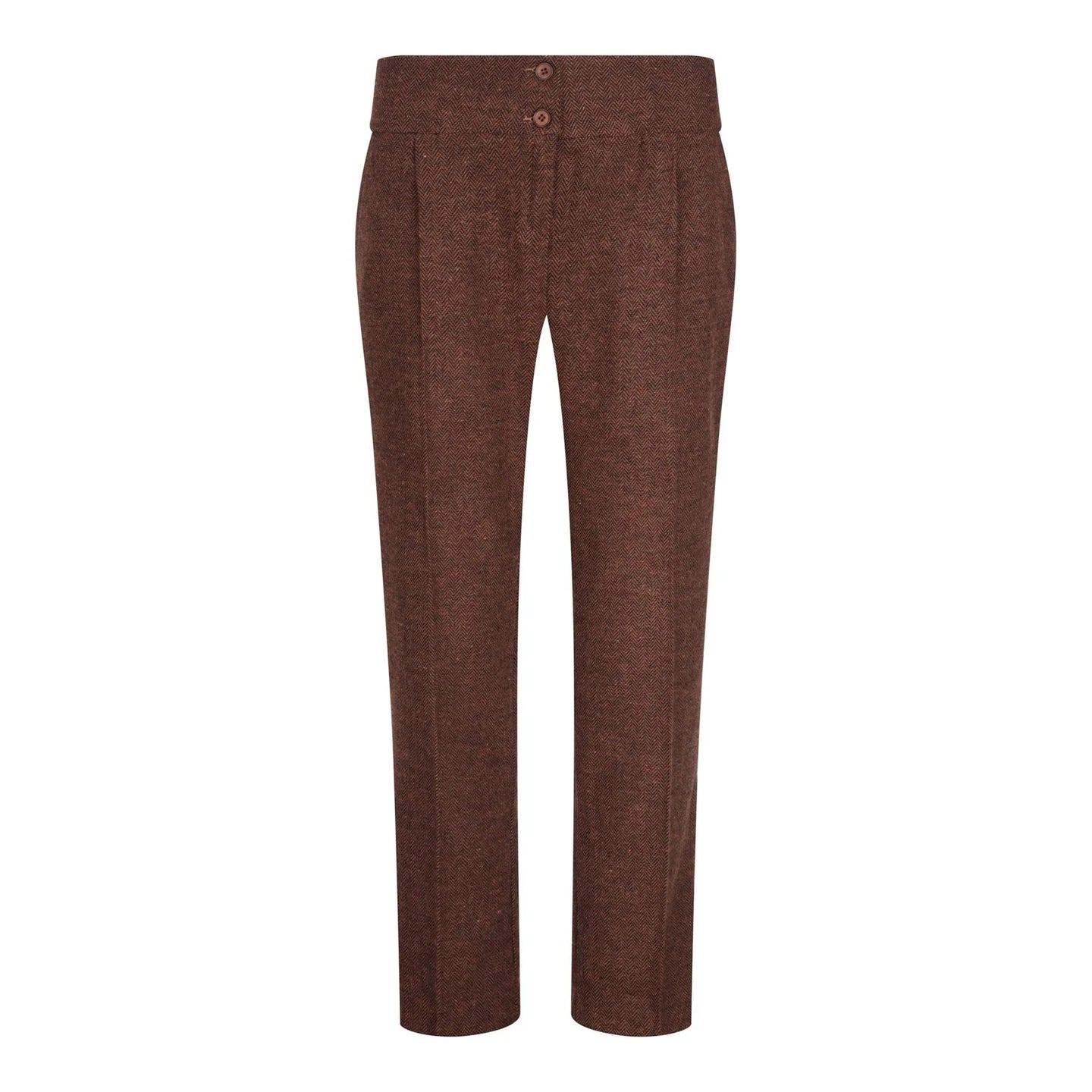 Pantalones marrones sobre fondo blanco