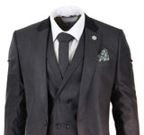 Traje de hombre de 3 piezas color gris carbón