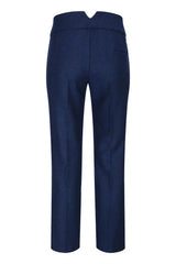 Pantalón de mujer de tweed con estampado de espiga, azul marino, estilo vintage clásico de los años 20, Gatsby Blinders