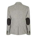 wsn03 - Chaqueta tipo blazer de tweed gris para mujer, estilo Peaky Blinders de los años 20