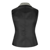 wsn03 - Blazer/Chaleco de tweed gris para mujer, estilo Peaky Blinders de los años 20