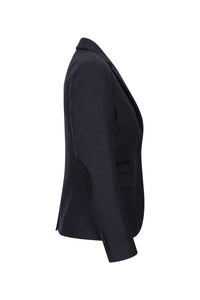 Chaqueta negra de mujer de tweed con estampado de espiga, lana, estilo clásico elegante e informal, estilo vintage de los años 20.