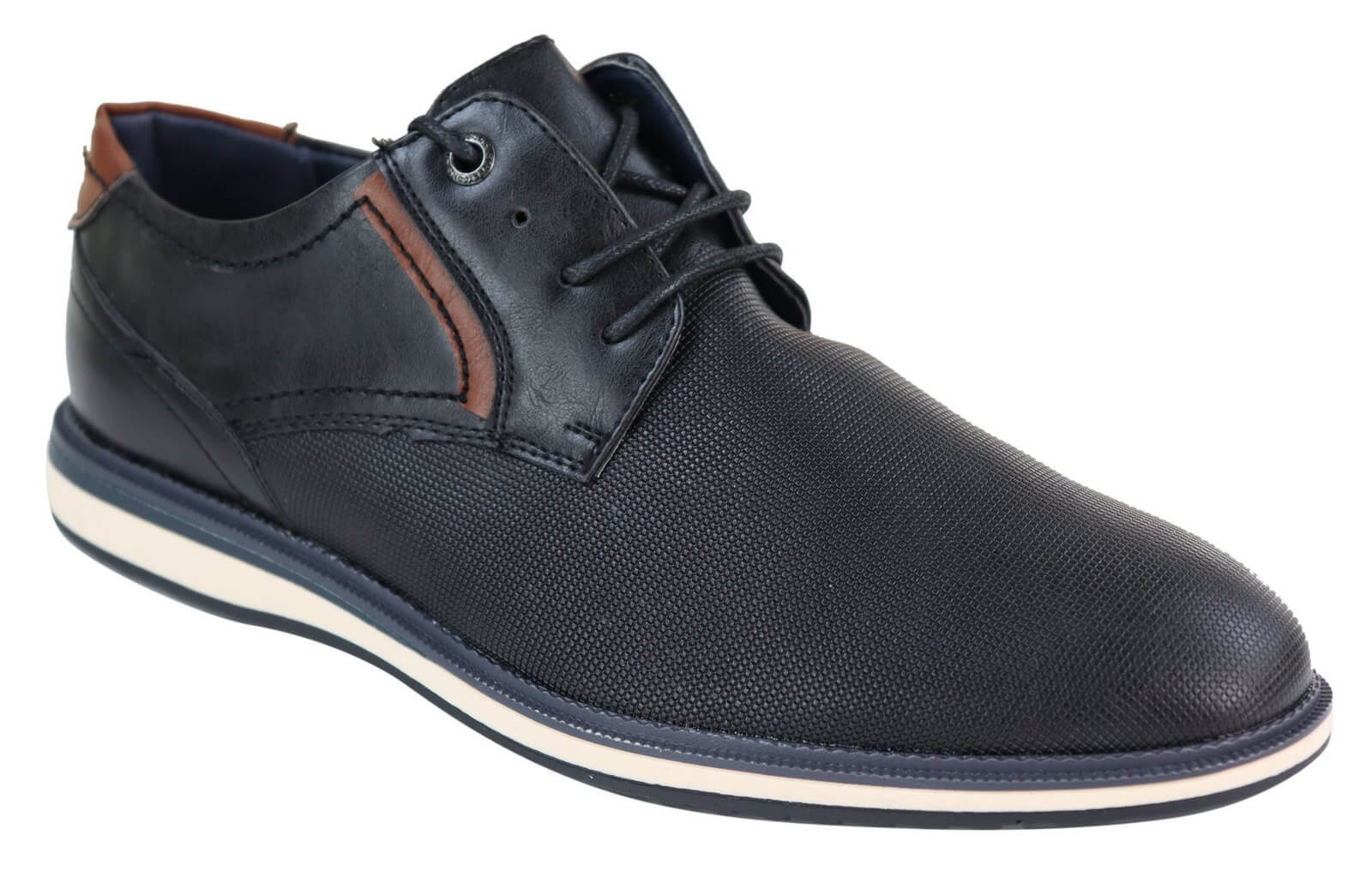 Zapatillas negras con cordones para hombre