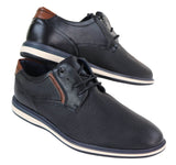Zapatillas negras con cordones para hombre