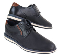 Zapatillas negras con cordones para hombre