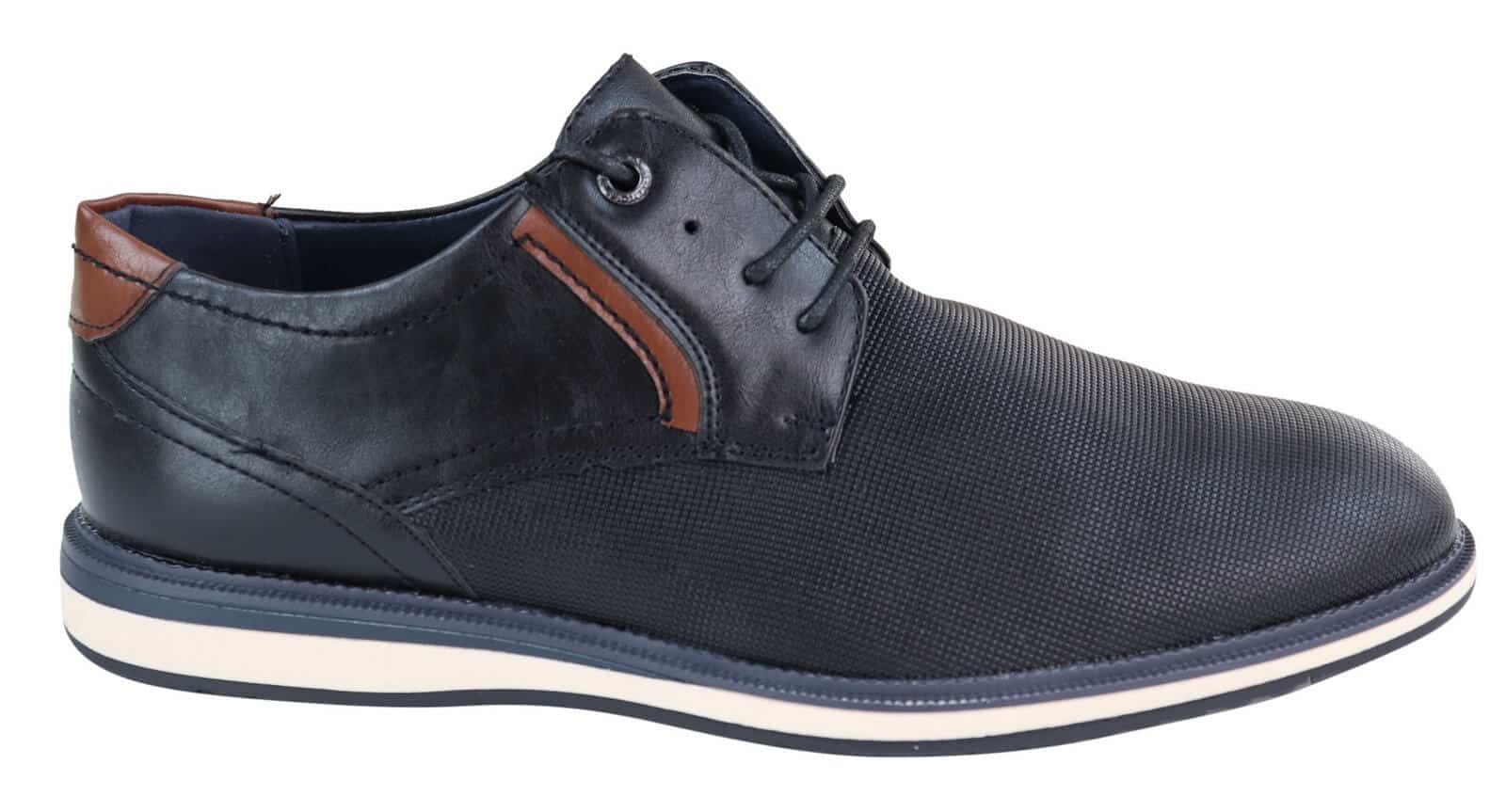 Zapatillas negras con cordones para hombre