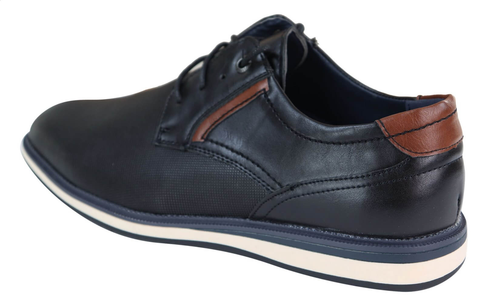 Zapatillas negras con cordones para hombre